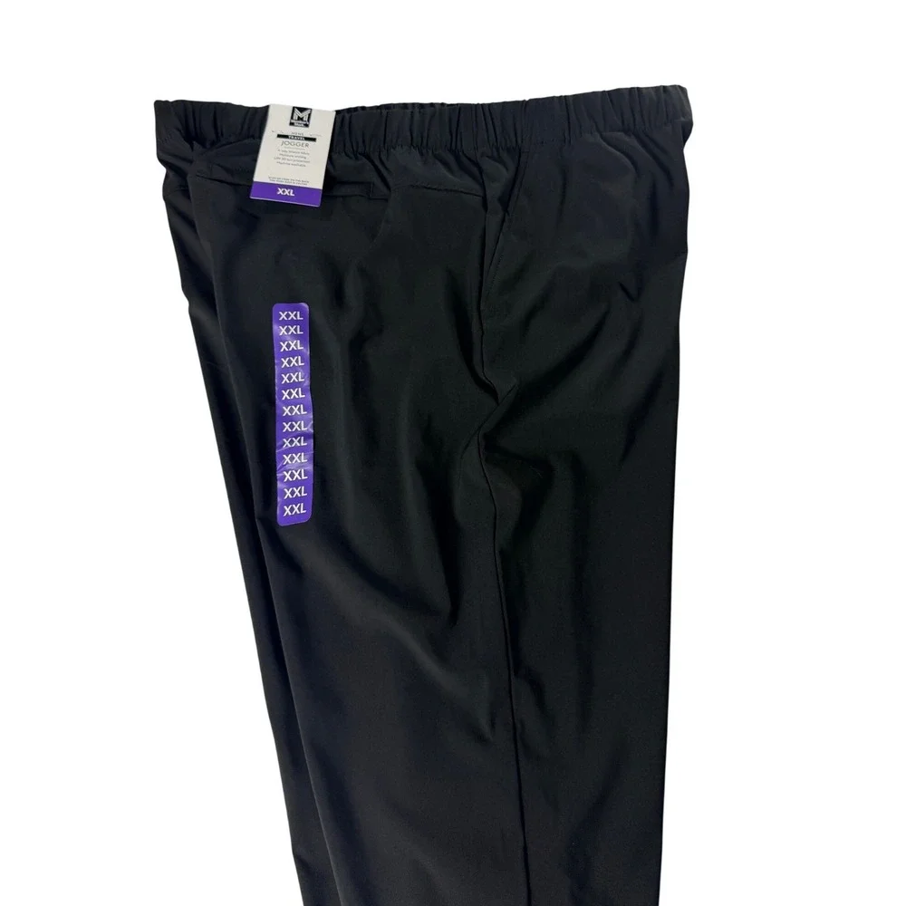 Member's Mark Mens Travel Jogger XXL Black 4-Way Stretch‎ Moisture Wicking NWT